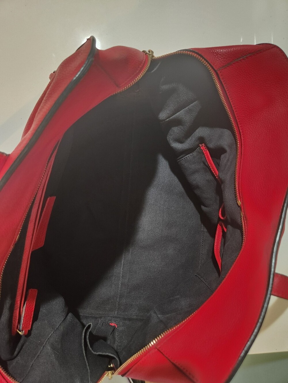 Alexander McQueen Large Skull Padlock Red Leather Satchel. excellent condition - Picture 16 of 16
